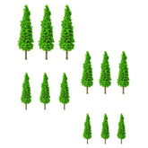 NUOBESTY 12pcs Simulation Green Tree Model Trees Supplies Railroad Scenery Tree Model Train Scenery Trees Artificial Small Trees Train Tree Plastic Plants Mini Trees Mix Child sisal Tree